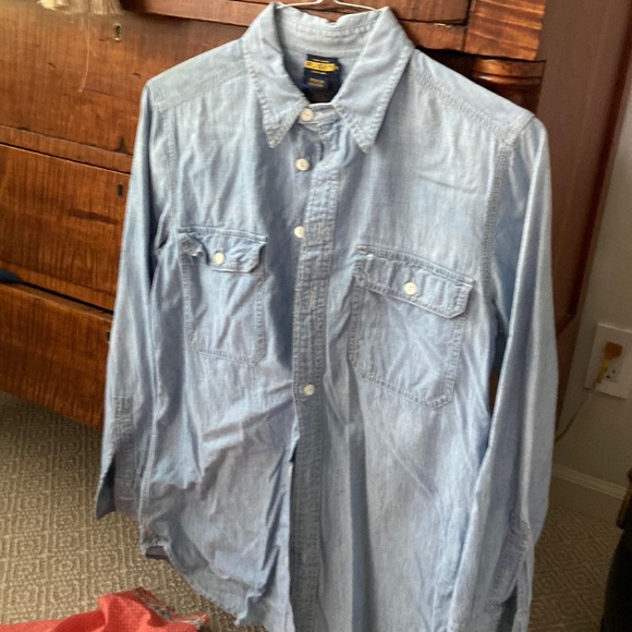 Denim long sleeve ralph lauren shirt size 8 - Picture 1 of 3